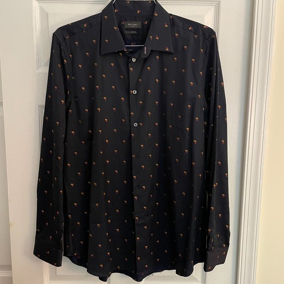 Paul Smith Other - Paul Smith Embroidered 16.5" Mayfair Button Down Shirt Black